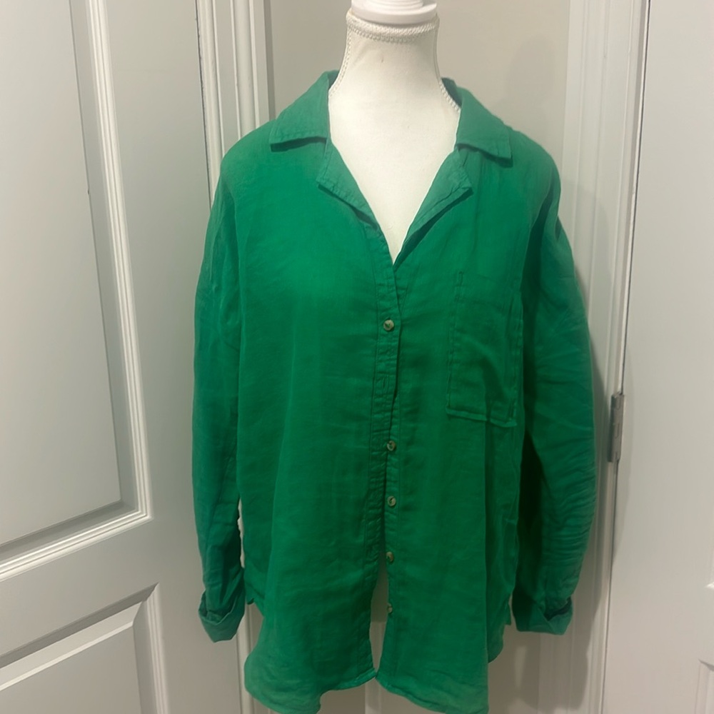 Anthropology, linen blouse